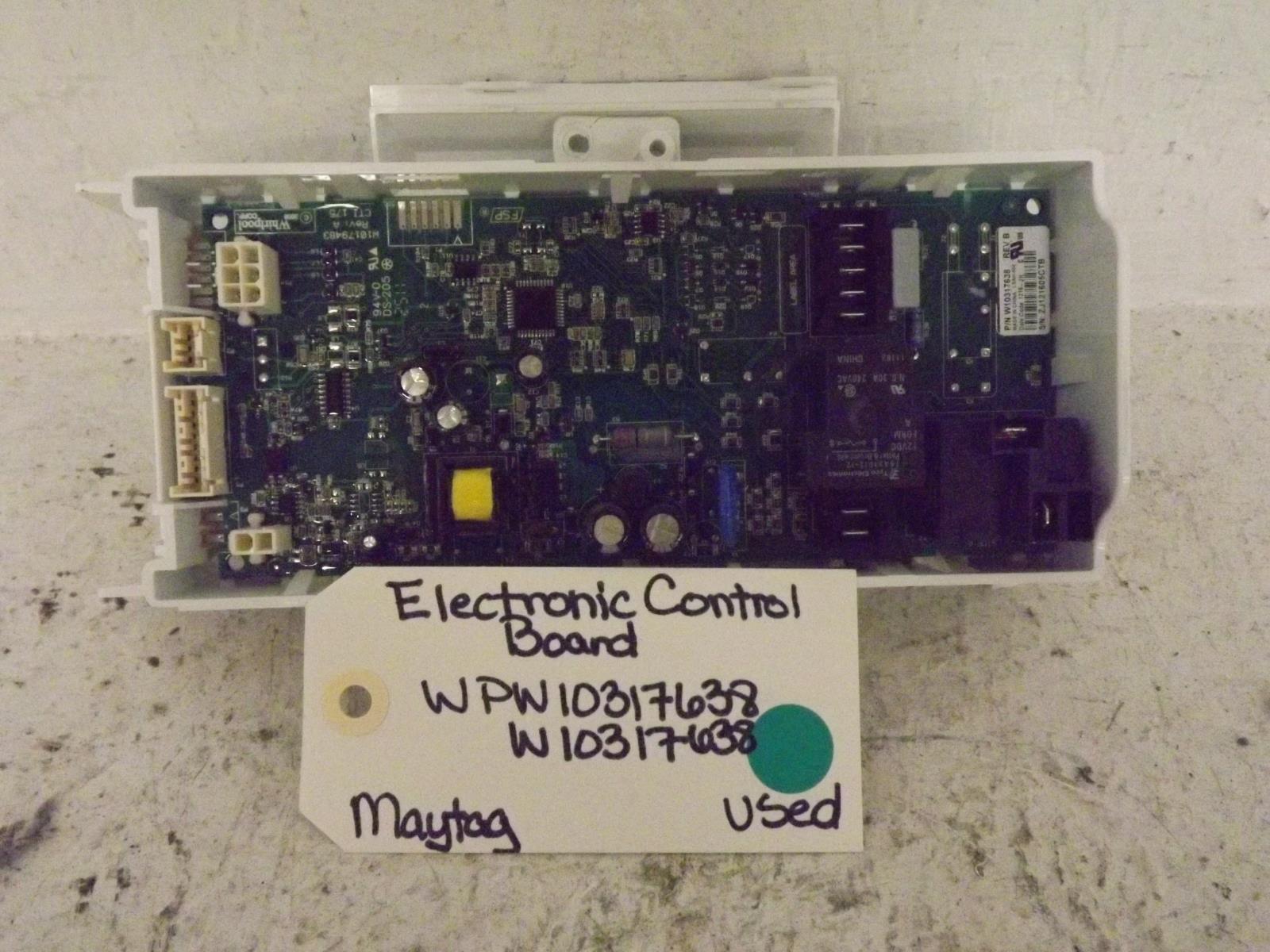 Maytag Dryer WPW10317638 W10317638 Electronic Control Board Used Maytag Dryer WPW10317638 W10317638 Electronic Control Board Used